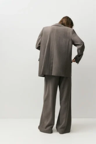 Blazer a rayas con doble botonadura