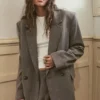 Blazer a rayas con doble botonadura Blazer a rayas con doble botonadura