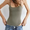 Body de poliamida con tirantes finos Body de poliamida con tirantes finos