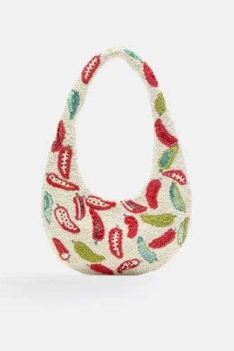 Bolso bandolera con abalorios