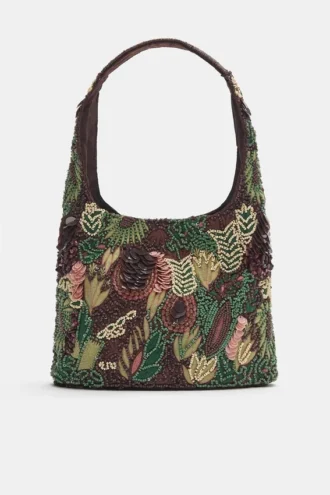 Bolso bandolera con abalorios