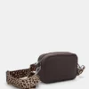 Bolso bandolera con estampado de leopardo y correa