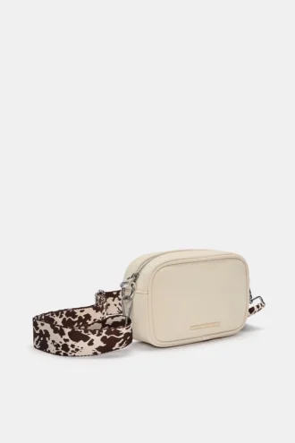 Bolso bandolera con estampado de vaca