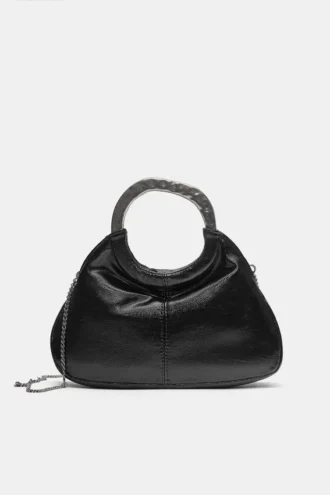 Bolso con asa metálica