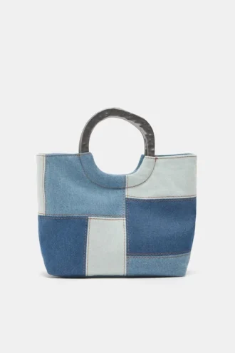 Bolso de denim patchwork