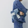 Bolso de denim patchwork Bolso de denim patchwork