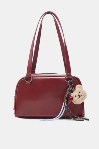 Bolso de hombro con adornos