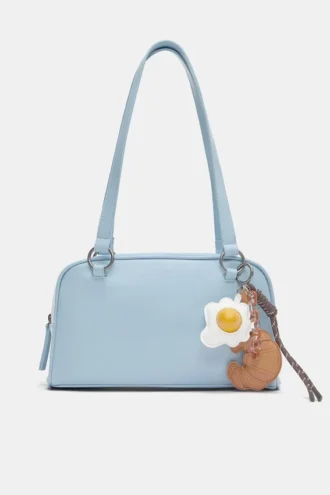 Bolso de hombro con adornos