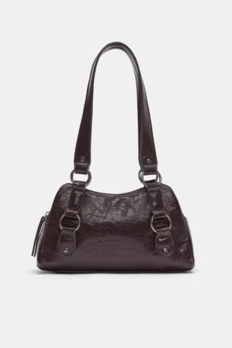 Bolso de hombro con anillas