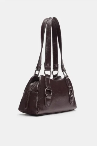 Bolso de hombro con anillas