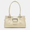 Bolso de hombro con hebilla texturizada