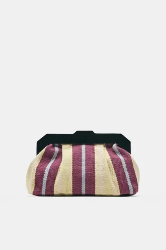 Bolso de mano a rayas