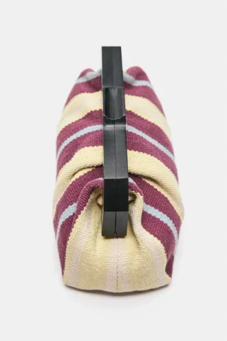 Bolso de mano a rayas