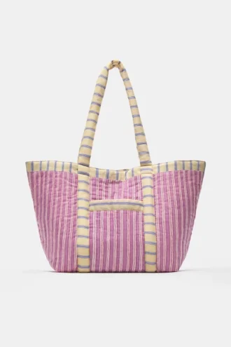 Bolso tote a rayas
