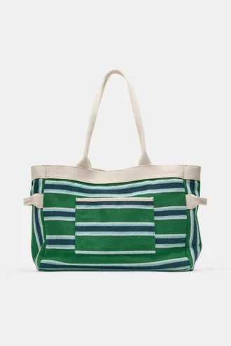 Bolso tote a rayas Bolso tote a rayas