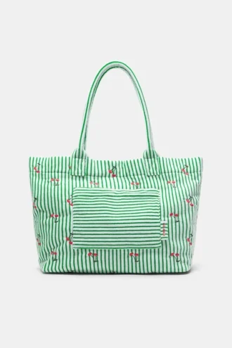 Bolso tote a rayas con efecto toalla Bolso tote a rayas con efecto toalla