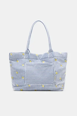 Bolso tote a rayas con efecto toalla Bolso tote a rayas con efecto toalla