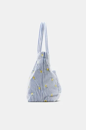 Bolso tote a rayas con efecto toalla Bolso tote a rayas con efecto toalla