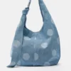 Bolso tote de denim con lunares Bolso tote de denim con lunares