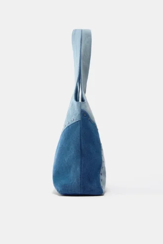 Bolso tote de denim patchwork