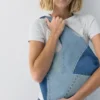 Bolso tote de denim patchwork Bolso tote de denim patchwork