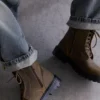 Botas de cuero con cordones