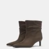 Botas de tacón alto con fruncidos
