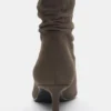 Botas de tacón alto con fruncidos