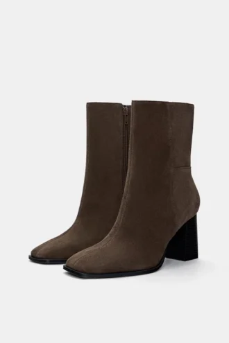 Botas de tacón alto de piel