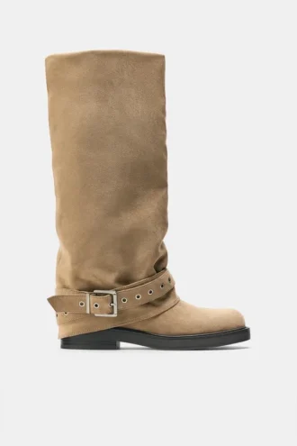 Botas tipo leggings con hebilla