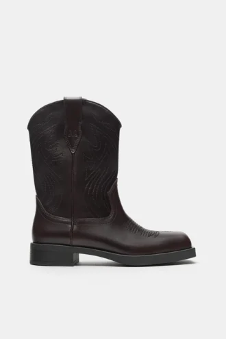 Botas vaqueras de piel Montserrat Messeguer