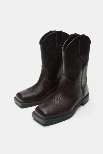 Botas vaqueras de piel Montserrat Messeguer