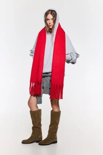 Bufanda maxi con efecto mohair