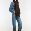 Bufanda maxi con efecto mohair Bufanda maxi con efecto mohair