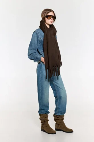 Bufanda maxi con efecto mohair