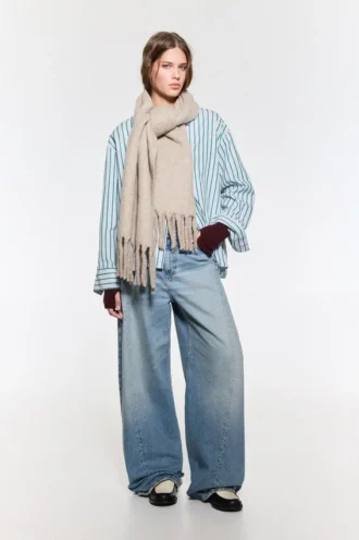 Bufanda maxi con efecto mohair