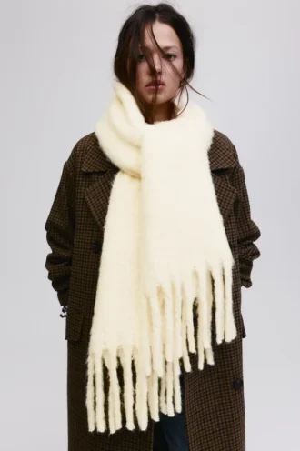Bufanda maxi con efecto mohair