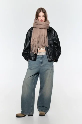 Bufanda maxi con efecto mohair