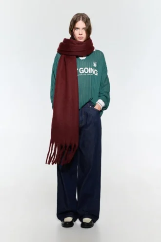 Bufanda maxi con efecto mohair