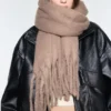 Bufanda maxi con efecto mohair Bufanda maxi con efecto mohair
