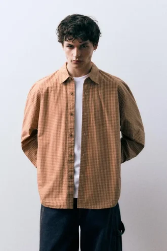 Camisas a cuadros naranja