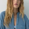 Camisas con cuello alto y efecto gasa
