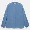 Camisas con cuello alto y efecto gasa
