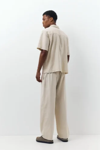 Camisas de manga corta de mezcla de lino