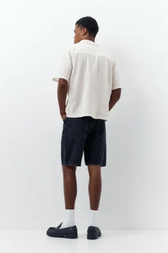 Camisas de manga corta de mezcla de lino