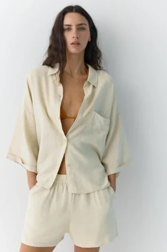 Camisas de mezcla de lino