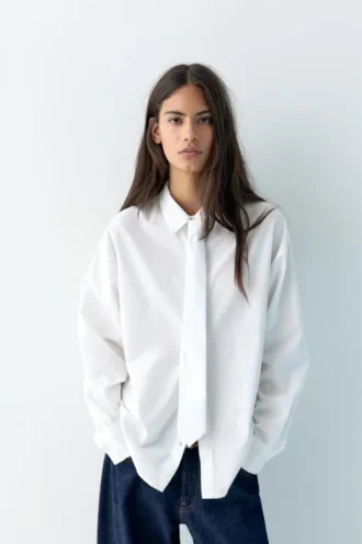 Camisas de popelín con corbata