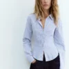 Camisas entalladas de popelín con pinzas