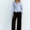 Camisas entalladas de popelín con pinzas