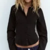 Camisas entalladas de popelín con pinzas